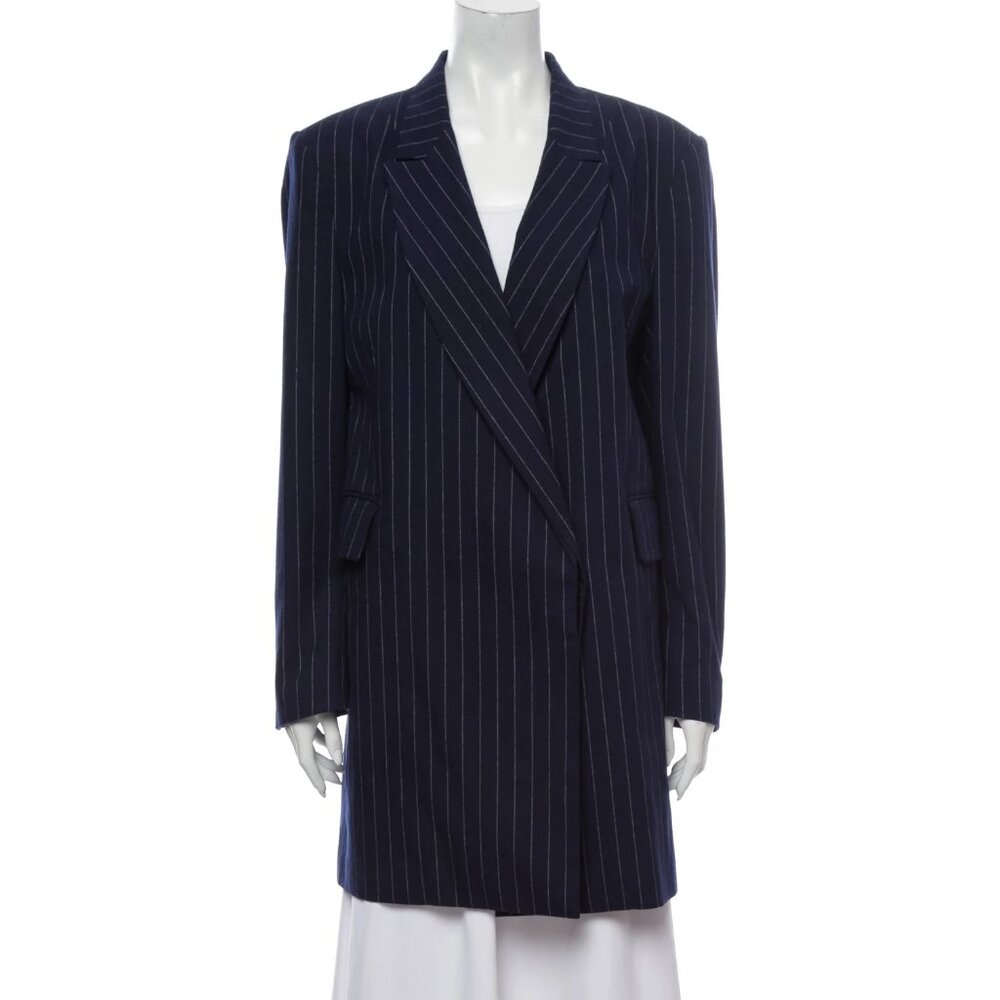 Walter Baker Oversized Navy Pinstriped Blazer